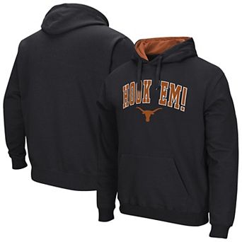 Men's Colosseum Black Texas Longhorns Rally Cry Fleece Hoodie