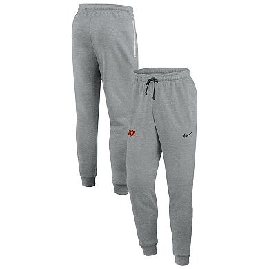 Men's Nike Heather Gray Oklahoma State Cowboys Basketball Practice Dri-FIT Taper Sweatpants
