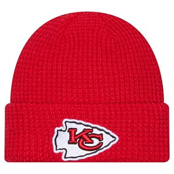 Men's New Era Red Kansas City Chiefs Waffle Cuffed Knit Hat