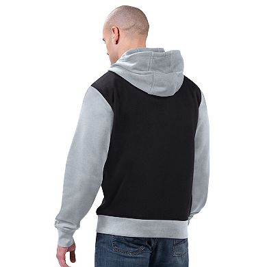 Men's Starter Black/Silver Las Vegas Raiders Thursday Night Gridiron Full-Zip Hoodie
