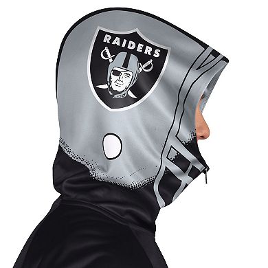 Men's Pro Player Black/Silver Las Vegas Raiders Helmet Full-Zip Hooded Track Jacket