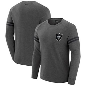 Men's J. Palmer Dark Heather Gray Las Vegas Raiders Players Lounge Raglan Tri-Blend Sweatshirt