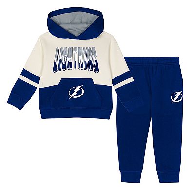Toddler Outerstuff Blue Tampa Bay Lightning Chants and Cheers Fleece Hoodie and Pants Set