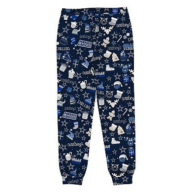 Preschool Outerstuff Navy Dallas Cowboys Chestnut Holiday Sleep Set