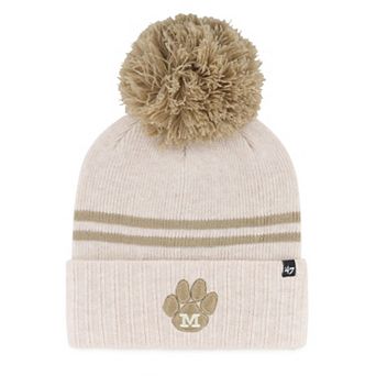 Women's '47 Natural Missouri Tigers Core & Inline Latte Cuffed Knit Hat with Pom