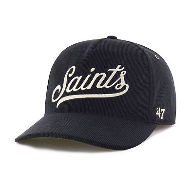 Men's '47 Black New Orleans Saints Golden Age Corduroy Hitch Adjustable Hat