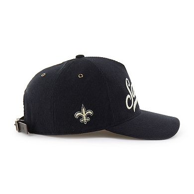Men's '47 Black New Orleans Saints Golden Age Corduroy Hitch Adjustable Hat