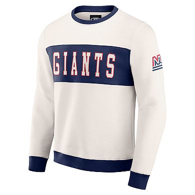 Men's Darius Rucker Collection by Fanatics Cream New York Giants Colorblock Pullover Sweatshirt