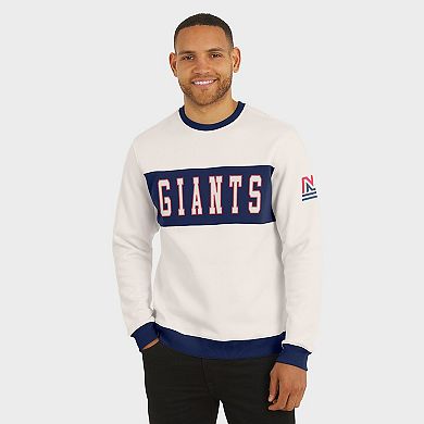 Men's Darius Rucker Collection by Fanatics Cream New York Giants Colorblock Pullover Sweatshirt