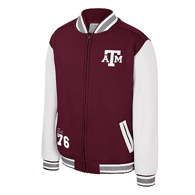 Youth Colosseum Maroon Texas A&M Aggies Grand Tour Full-Zip Bomber Jacket