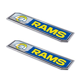 Logo Brands Los Angeles Rams 2-Pack Embossed Truck Emblem Set