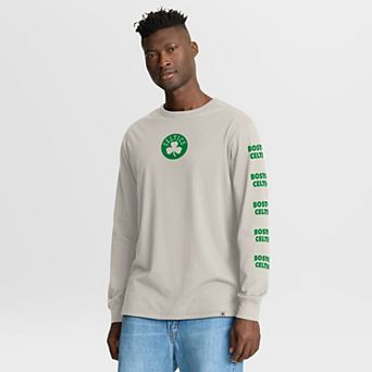 Men's Fanatics Cream Boston Celtics Crossover Collection Ball Screen Action Premium Long Sleeve T-Shirt