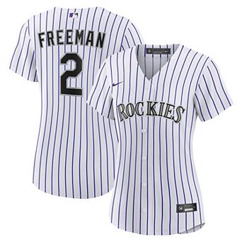 Women's Nike Tyler Freeman White Colorado Rockies Home Replica Jersey