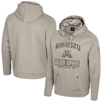Men's Colosseum Oatmeal Minnesota Golden Gophers Operation Hat Trick Battalion Hoodie