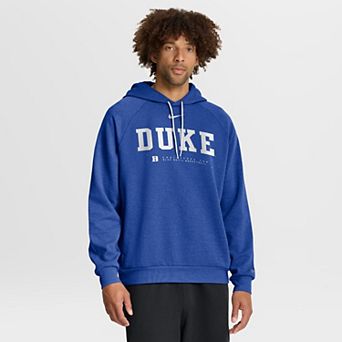 Men's Nike Royal Duke Blue Devils 2025 Courtside Basketball Practice Raglan Dri-FIT Hoodie