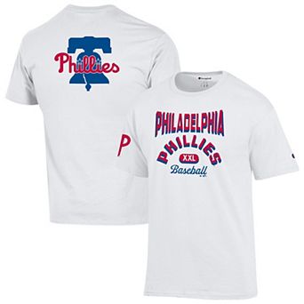 Men's Champion White Philadelphia Phillies 3-Hit Jersey T-Shirt