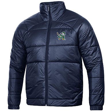 Men's Under Armour Navy Notre Dame Fighting Irish Hockey Leprechaun Storm Insulated Full-Zip Jacket