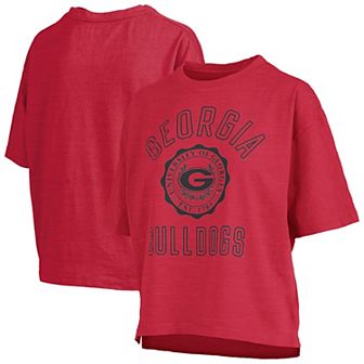 Women's Pressbox Red Georgia Bulldogs Motley Crew Bishop Waist Length Oversized T-Shirt