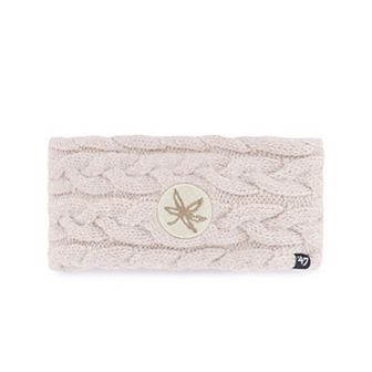 Women's '47 Natural Ohio State Buckeyes Core & Inline Latte Knit Headband