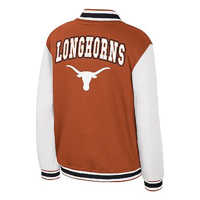 Youth Colosseum Texas Orange Texas Longhorns Grand Tour Full-Zip Bomber Jacket
