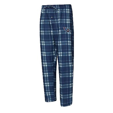 Men's Concepts Sport Navy/Heather Gray Tennessee Titans Regulate Long Sleeve T-Shirt and Plaid Pant Set