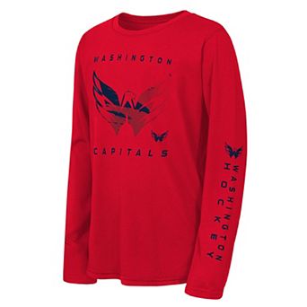 Youth Outerstuff Red Washington Capitals Seize the Win Long Sleeve T-Shirt