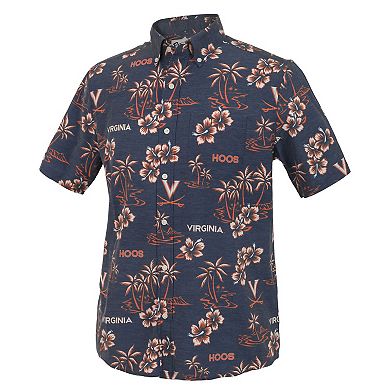 Men's Reyn Spooner Navy Virginia Cavaliers Kekai Classic Tri-Blend Button-Down Shirt