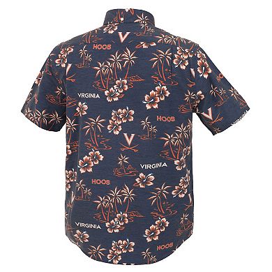 Men's Reyn Spooner Navy Virginia Cavaliers Kekai Classic Tri-Blend Button-Down Shirt