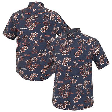 Men's Reyn Spooner Navy Virginia Cavaliers Kekai Classic Tri-Blend Button-Down Shirt