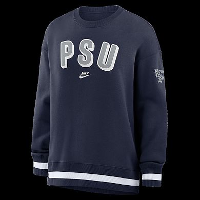 Women's Nike Navy Penn State Nittany Lions Oversized Legacy Phoenix Sweatshirt