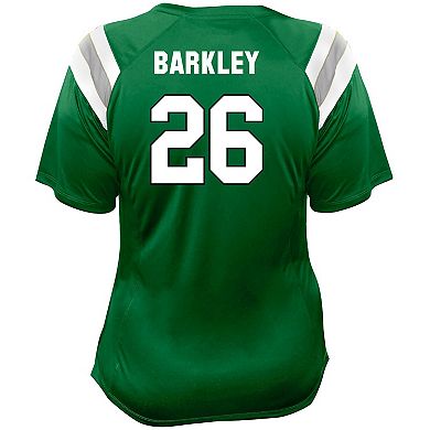 Women's Fanatics Saquon Barkley Kelly Green Philadelphia Eagles Plus Size Name & Number Raglan Lace V-Neck T-Shirt
