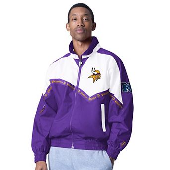 Men's Pro Player White/Purple Minnesota Vikings Tape II Lightweight Full-Zip Jacket