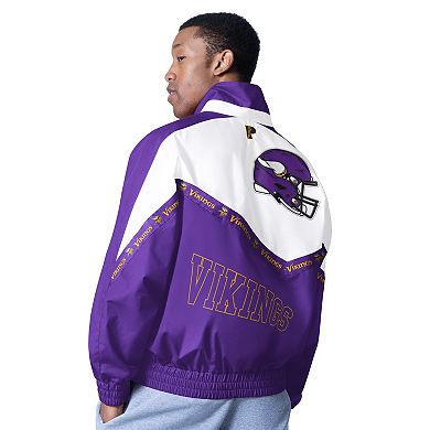Men's Pro Player White/Purple Minnesota Vikings Tape II Lightweight Full-Zip Jacket