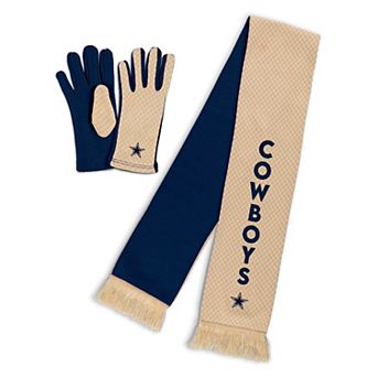 Women's WEAR by Erin Andrews Dallas Cowboys Tonal Microcheck Scarf & Glove Set