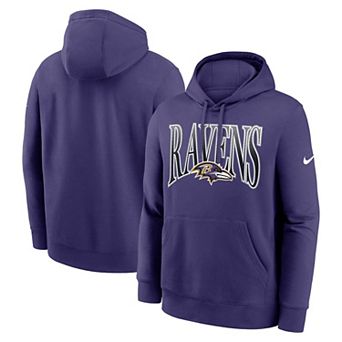 Men's Nike Purple Baltimore Ravens Full Blitz Club Fleece Pullover Hoodie