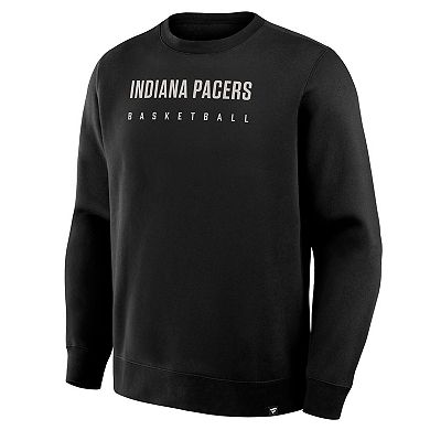 Men's Fanatics Black Indiana Pacers Crossover Collection Defensive Rotation Drill Premium Pullover Sweatshirt