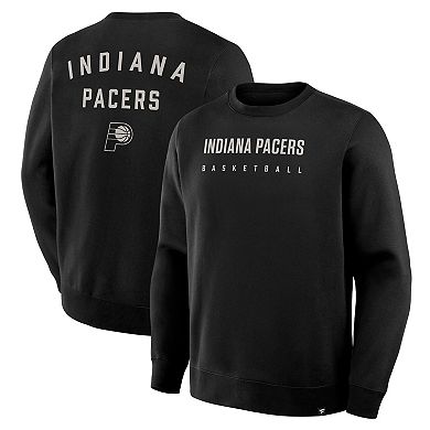 Men's Fanatics Black Indiana Pacers Crossover Collection Defensive Rotation Drill Premium Pullover Sweatshirt
