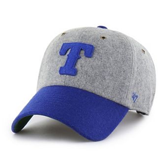Men's '47 Gray/Royal Texas Rangers Golden Age Wool Clean Up Adjustable Hat