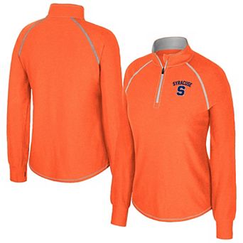 Women's Colosseum Orange Syracuse Orange Bikram Raglan Quarter-Zip Top