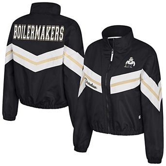 Women's Colosseum Black Purdue Boilermakers Thin Ice Full-Zip Windbreaker