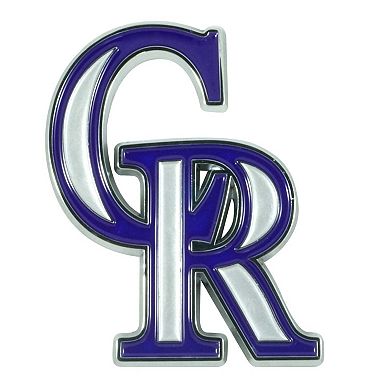 Logo Brands Colorado Rockies Embossed Color Auto Emblem