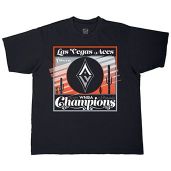 Unisex Stadium Essentials Black Las Vegas Aces 2025 WNBA Finals Champions Sunset Urban Premium Relaxed Fit T-Shirt