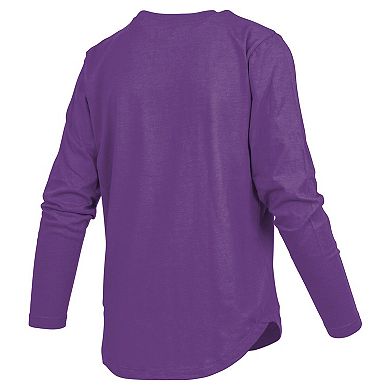 Women's Pressbox Purple LSU Tigers Silveron Long Sleeve T-Shirt