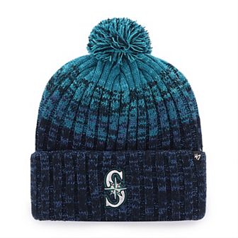 Men's '47 Navy Seattle Mariners Cascade Cuffed Knit Hat with Pom