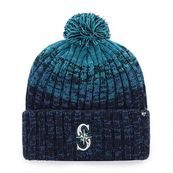 Men's '47 Navy Seattle Mariners Cascade Cuffed Knit Hat with Pom