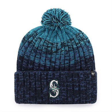 Men's '47 Navy Seattle Mariners Cascade Cuffed Knit Hat with Pom