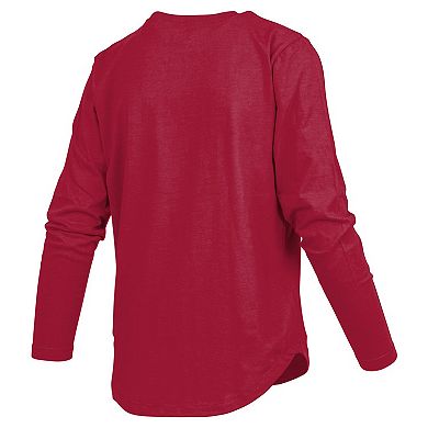 Women's Pressbox Crimson Oklahoma Sooners Silveron Long Sleeve T-Shirt