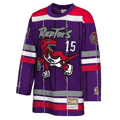 Youth Mitchell & Ness Vince Carter Purple Toronto Raptors Maxxed Out 2.0 Fashion Hockey Jersey