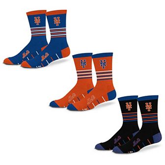 Unisex Starter New York Mets Stripe Zones Socks 3 Pack