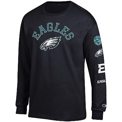 Men's Champion Black Philadelphia Eagles Seal Long Sleeve T-Shirt